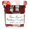 Raspberry jam jar with white background